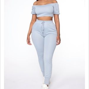 Two piece lounge / active set - Blue